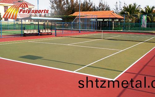 室外(wai)塑膠網(wang)毬場建設