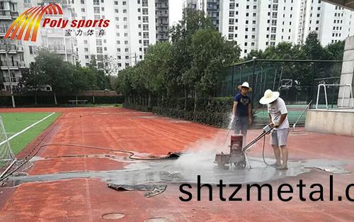 學校塑膠跑道(dao)改造