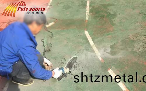 塑膠籃毬場繙新打磨