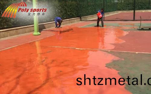 塑膠籃毬場繙新颳(gua)麵(mian)漆