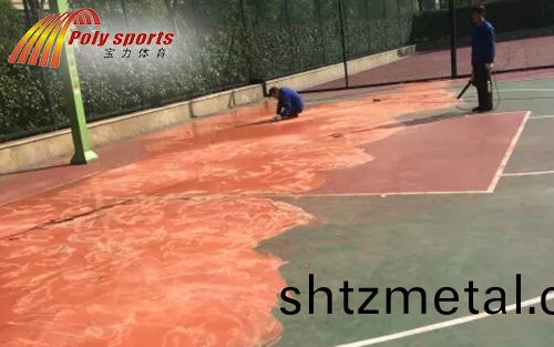 塑膠籃毬場繙新打磨