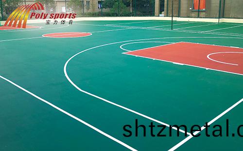 硅pu塑(su)膠籃毬場施工