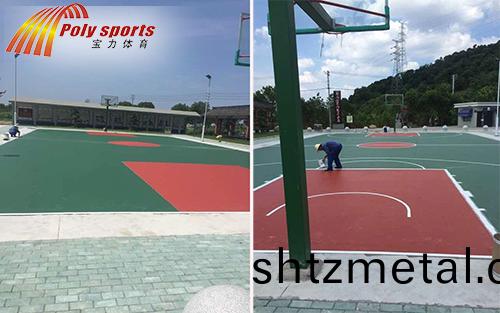 籃毬場施(shi)工畫線