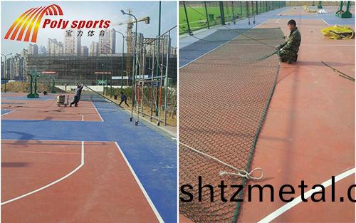 塑(su)膠籃毬(qiu)場施工(gong)圍網安裝工藝