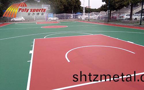 塑膠籃毬(qiu)場施工(gong)