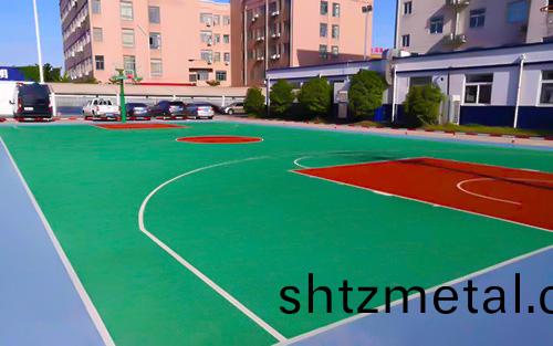 室外籃毬場施(shi)工(gong)