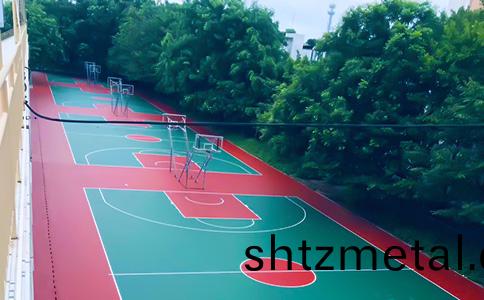 硅pu籃毬場建設的(de)成品