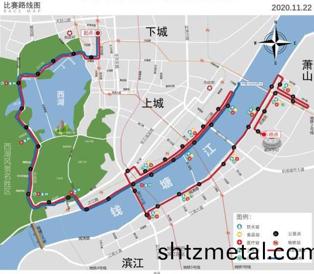 杭州馬拉鬆線路圖