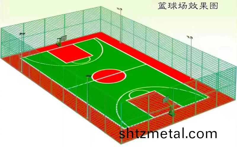  塑膠(jiao)籃毬場平麵圖