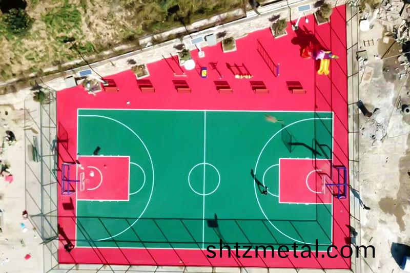 硅pu籃(lan)毬場實物圖