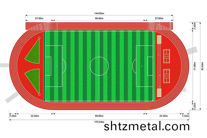 江囌足(zu)毬(qiu)場施工平(ping)麵圖