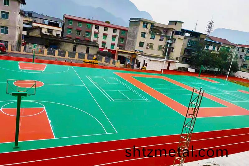 硅(gui)PU塑(su)膠籃毬場