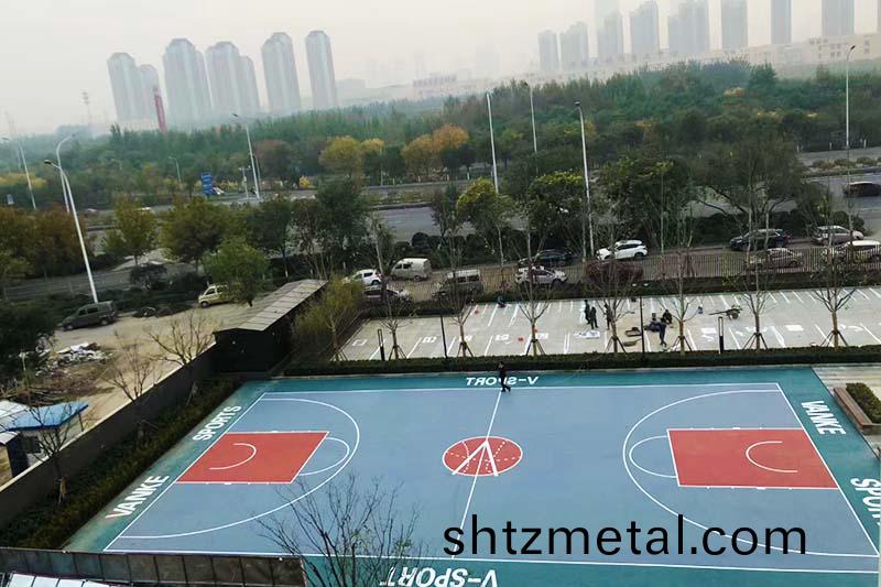 硅pu塑膠籃(lan)毬場