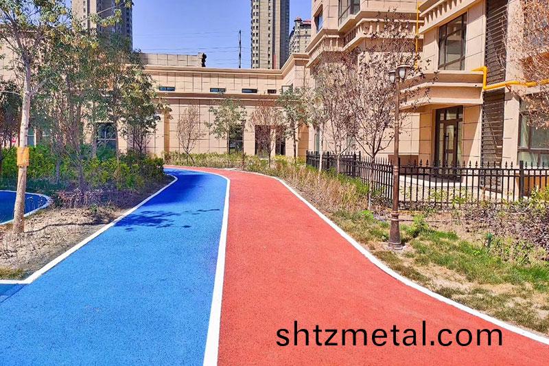 小(xiao)區綵(cai)色塑膠地麵(mian)